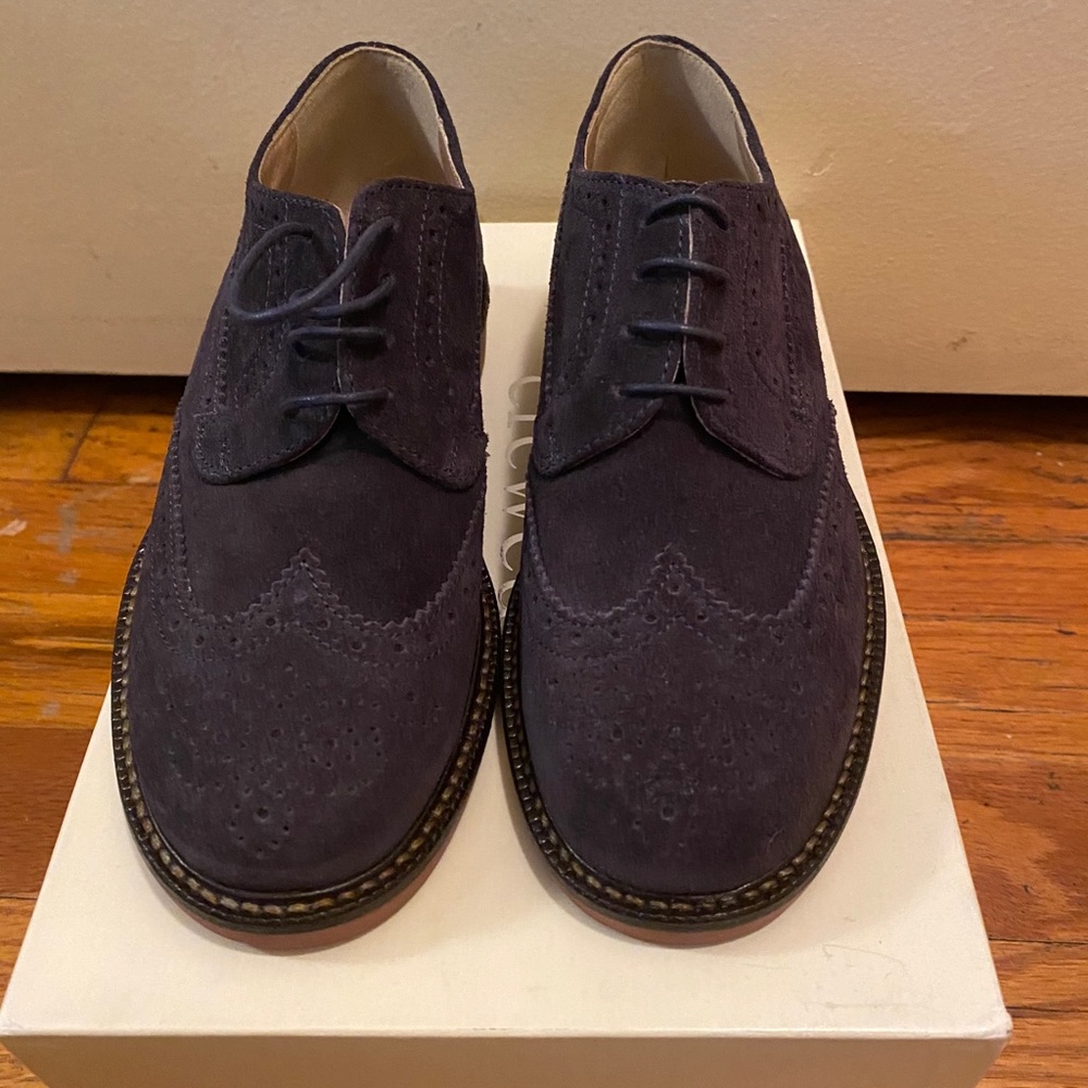 Crewcuts Kids Classic Suede Wing Tips Shoes
